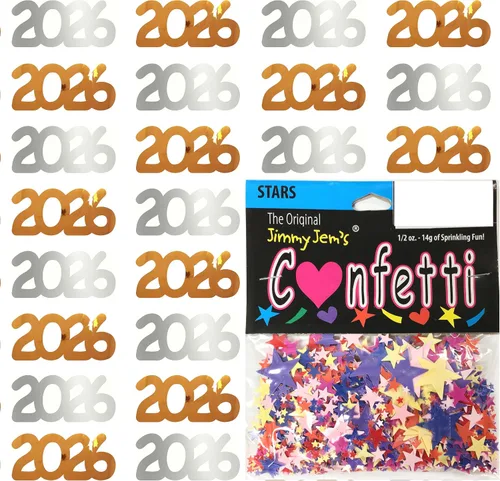 Vista 28 de Confetti Year 2023 Blue Royal, Orange Combo - 2 bolsas de media onza (1 oz)