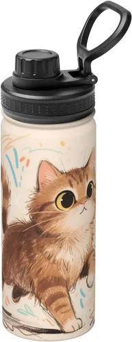 Vista 17 de Aurora Printed Insulated Water Bottle, 18oz Stainless Steel Funny Travel Mug, Leakproof Hot & Cold for Sports, Gym, Hiking