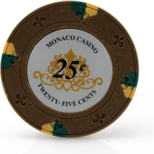 Vista 10 de Versa Games Monaco Casino - Fichas de póquer de arcilla en 0.48 oz - Paquete de 50 - (elegir color)