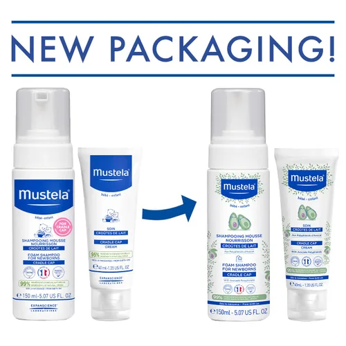Vista 5 de Mustela Baby Cradle Cap Bundle – Champú natural para bebé y crema Cradle Cap – con aguacate natural – Juego de 2 piezas