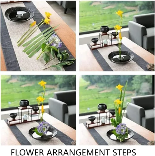 Vista 4 de 5 ranas de flores de 1.339 in/1.34 pulgadas de diámetro japonés Ikebana Kenzan Flower Pin Rana Ikebana Arreglo Floral..
