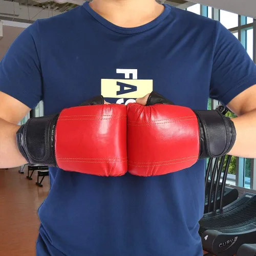 Vista 5 de Guantes de boxeo para entrenamiento, 1 par de guantes de saco de arena para hombres, mujeres y adultos, para entrenamiento profesional, boxeo