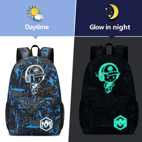 Vista 5 de Mochila escolar para estudiantes mochila de viaje para adolescentes
