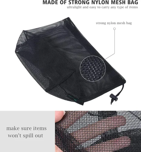 Vista 4 de iBasingo 510pcs bolsa de malla de nylon bolsa de cosas saco de golf olla al aire libre BVP01, XL-5 piezas, Cordón