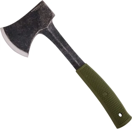 Vista 3 de Condor Herramienta y cuchillo, Hacha de campamento, acero de alto carbono 1075, mango de polipropileno, funda Kydex