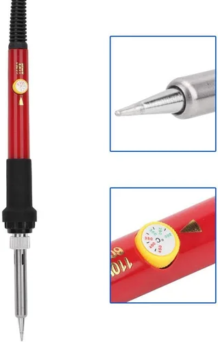 Vista 9 de Simlug Kit de quemado de madera, juego de herramientas de pintura de hierro eléctrico de temperatura ajustable con 27 puntas de hierro (110 V # 1)