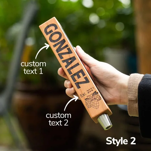 Vista 4 de Mango de grifo de cerveza personalizado, mango de barril personalizado, mango Kegerator grabado con láser con pizarra de tiza, asas de grifo