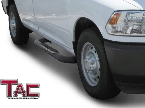 Vista 2 de TAC - Estribos laterales para 2009-2018 RAM 1500 Regular Cab 2019-2023 RAM 1500 Classic Regular Cab 2010-2026 RAM 2500/3500/4500/5500 Pickup