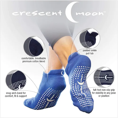 Vista 3 de Calcetines Crescent Moon ExerSocks (paquete de 3) antideslizantes