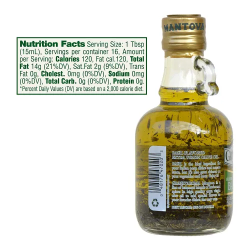 Vista 2 de Mantova Grand'Aroma Aceite de oliva virgen extra con sabor a albahaca, 8.5 onzas líquidas (paquete de 1)