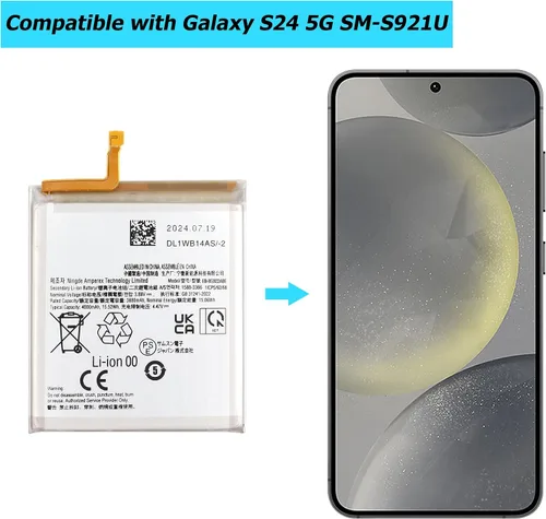 Vista 5 de EB-BS922ABE - Batería de repuesto compatible con Samsung Galaxy S24 5G SM-S921U con kit de herramientas técnicas