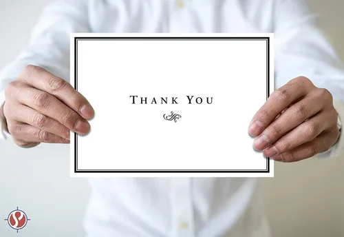 Vista 3 de Tarjetas de agradecimiento para pequeñas empresas, juego de 25 unidades de felicitaciones plegables de 4¼ x 5½ pulgadas, se envía plano