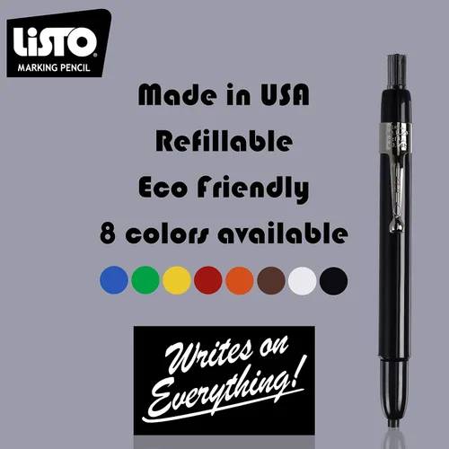 Vista 4 de Listo Pencil Company - Recarga de plomo marcado, azul, 72