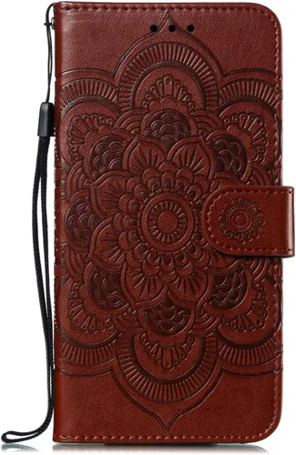 Vista 2 de LEECOCO - Funda para Galaxy Note 9 con diseño de mandala en relieve de piel sintética con tapa para cuaderno, estilo libro, soporte magnético, LD