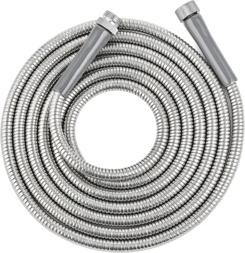 Vista 7 de SKYWARD Manguera de jardín de acero inoxidable 304 ligera y duradera con conector de metal hembra a macho, flexible, a prueba de fugas, fácil