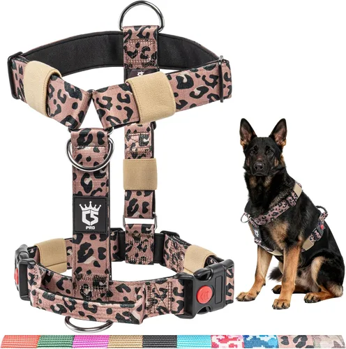 Vista 7 de TSPRO - Arnés táctico resistente para perro, sin tirones, mango superior de liberación rápida Adjustable Escape-proof Design fits Medium-Large