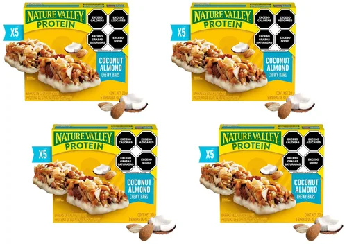 Vista 9 de Nature Valley Barras de granola con proteína, arándano y nueces, barras de merienda masticables, 5 barras, 7.1 OZ 0.35 onzas de proteína por