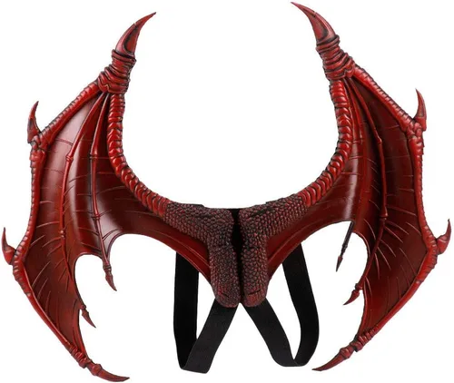 Vista 5 de Himine Alas de dragón Props Cosplay Wings Negro