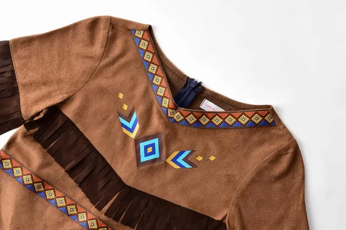 Vista 4 de ReliBeauty Disfraz nativo para niñas, traje de vestir para niños, 3T100