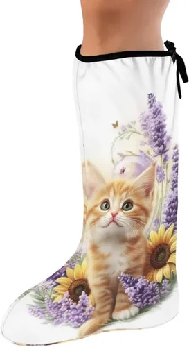 Vista 46 de Funda de fundición de pierna verde para pie de gato negro, funda decorativa para patas, regalo del día de San Patricio, debajo de la rodilla, manga
