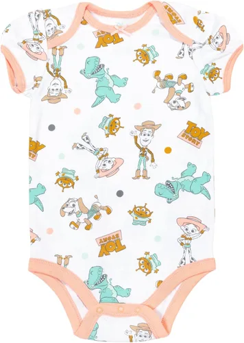 Vista 6 de Disney Classics The Aristocats Lion King Winnie the Pooh Pixar Toy Story Baby Girls 5 Pack Bodysuits Newborn to Infant