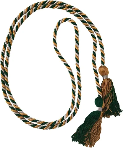Vista 19 de Cordón de honor de graduación para graduaciones universitarias, escuela secundaria y más duradero y brillante (oro antiguo) - Paquete de 10
