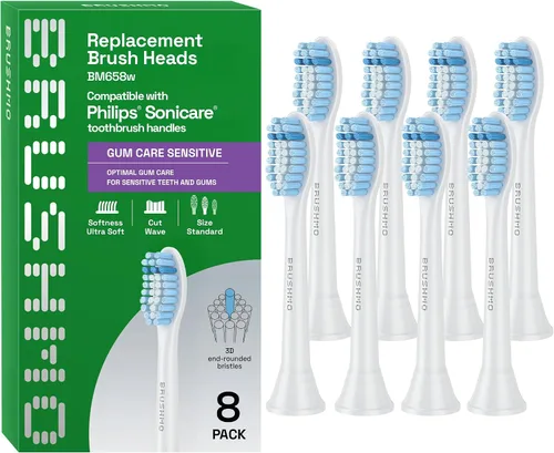 Vista 9 de Cabezales de cepillo de dientes de reemplazo Brushmo Total Clean, compatibles con los mangos de cepillo de dientes eléctricos Philips Sonicare