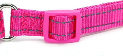 Vista 6 de Serijoars Martingale - Collar para perro, collar ajustable de nailon para entrenamiento, collar martingala reflectante para perros pequeños, Negro