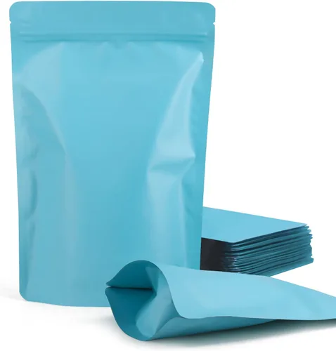 Vista 10 de FireKylin Paquete de 100 bolsas resellables con pie, bolsas a prueba de olores con cierre de cremallera de aluminio para embalaje