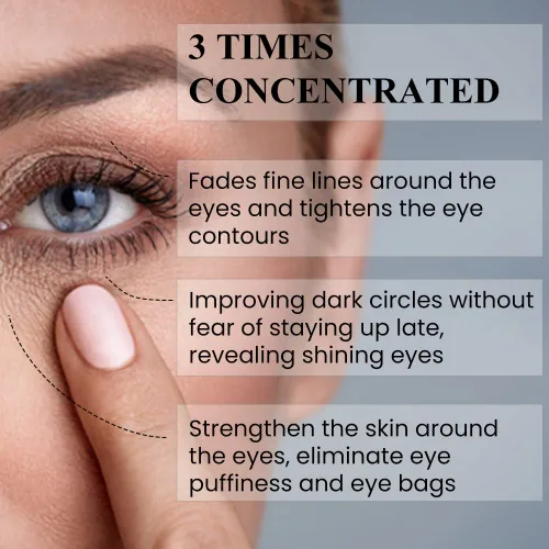 Vista 4 de Crema anti envejecimiento para ojos, para reducir ojeras, hinchazón, bolsas en los ojos, patas de gallo, líneas finas y flacidez en solo 6 semanas.