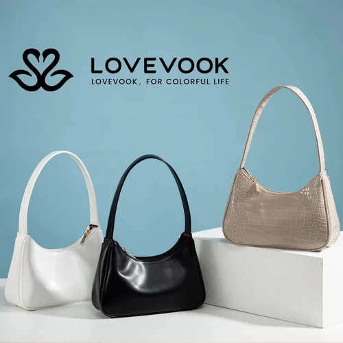 Vista 9 de LOVEVOOK Bolso de hombro para mujer, monedero pequeño con patrón de cocodrilo, bolso de mano de cuero vegano pequeño monedero lindo mini bolso