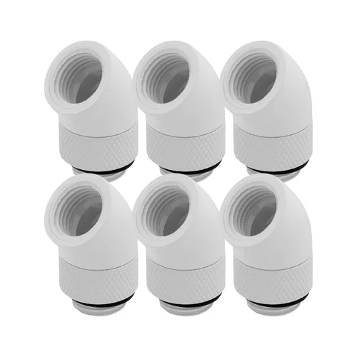 Vista 5 de dracaena.io - Paquete de 2 conectores extensores de rosca G1/4 pulgadas macho a hembra, conector adaptador giratorio de 45° para sistema