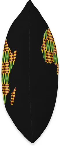 Vista 2 de African Family Kente Clothing for Men women Kids Kente African Pride Traditional Ethnic Pattern Africa Map Throw Pillow, 16x16, Multicolor