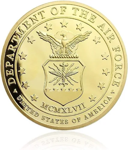 Vista 3 de Glamtune Moneda de desafío de la Fuerza Aérea de los Estados Unidos Equipo de Control de Combate de la USAF Moneda Militar