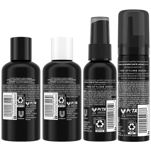 Vista 2 de TRESemmé Paquete de champú, acondicionador, laca y mousse de viaje