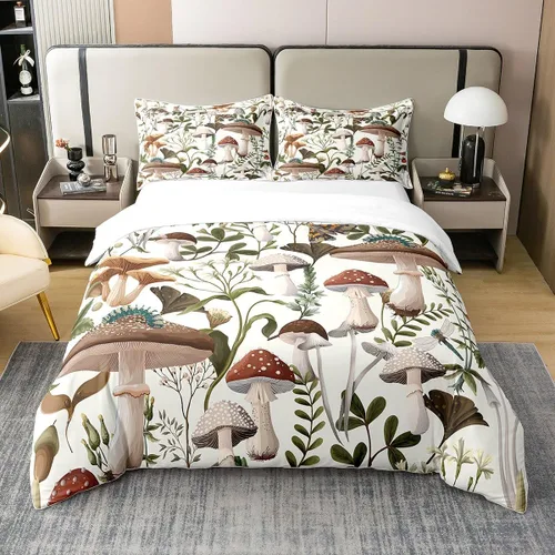 Vista 15 de Castle Fairy Juego de funda de edredón con estampado de leopardo, 100 % algodón natural, juego de funda de edredón de guepardo africano con 1 funda