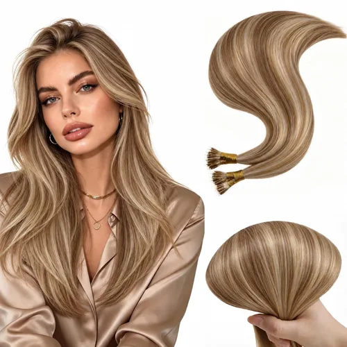 Vista 52 de RUNATURE K Tip - Extensiones de cabello humano real, ombré, pelo corto