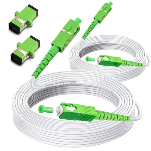 Vista 15 de SC/APC a SC/APC Cable de Fibra Óptica para Internet, Cable de Conexión de Modo Simple Blindado, Cordón de Conexión Óptica de Fibra Óptica - SIMPLEX