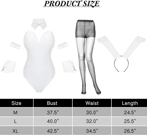 Vista 4 de Valentine Women Bunny Costume Bunny Bodysuit Cosplay Anime Role Costume