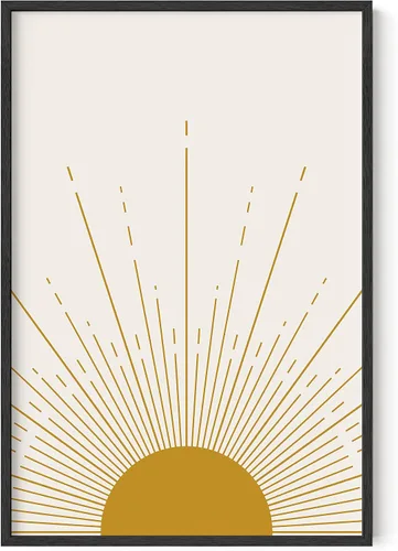 Vista 15 de HAUS AND HUES Arte de pared moderno de mediados de siglo, póster bohemio de sol, impresión moderna de mediados de siglo, cuadros boho para pared
