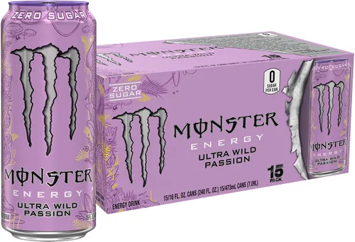 Vista 7 de Monster Energy Ultra Red White & Blue Razz, bebida energética sin azúcar, 16 onzas (paquete de 15)