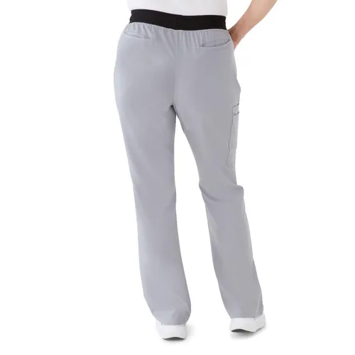 Vista 9 de Pantalón médico costero con siete bolsillos para mujer, color gris, talla S Petite