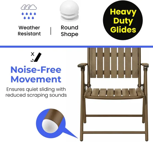 Vista 4 de Protectores de suelo para patas de silla de bola de calibre múltiple