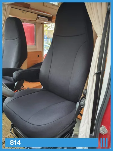 Vista 5 de Bremer SITZBEZÜGE Fundas de asiento compatibles con conductor y pasajero de autocaravana, color negro liso 814