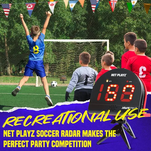 Vista 6 de Soccer Gifts Speed Radar - Medición de velocidad de disparo-detección de potencia, sensores de pistola de radar deportiva (manos libres) Ayudas