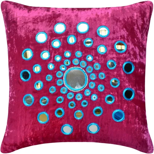 Vista 15 de The HomeCentric Fundas de almohada, funda de almohada decorativa rosa fucsia, funda de cojín geométrica, funda de almohada de 12 x 12 pulgadas