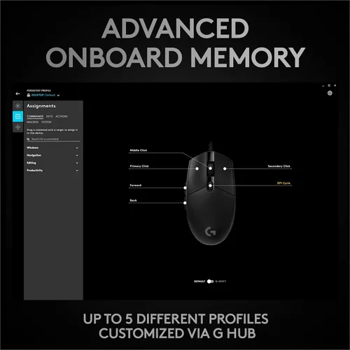 Vista 5 de Logitech Ratón para juegos con cable G Pro sensor Hero 16K 16000 DPI RGB ultra ligero 6 botones programables memoria a bordo construido para Esport