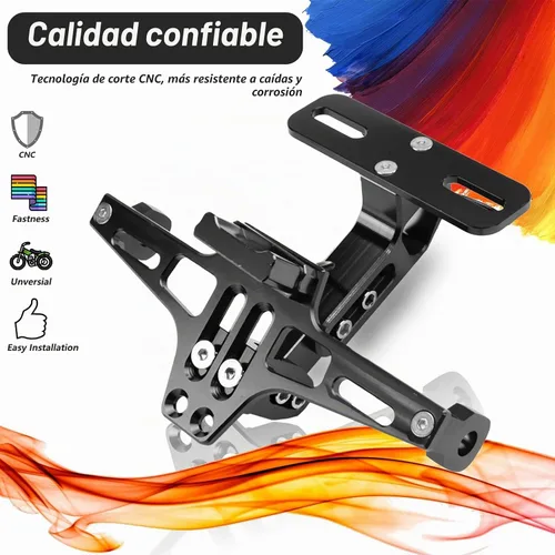 Vista 7 de LKV - Marco universal para placa de matrícula de motocicleta con luz LED
