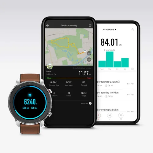 Vista 7 de Amazfit GTR Smartwatch pantalla de 139 pulgadas monitor de frecuencia cardíaca 247 vida útil de 24 días 12 modos deportivos 47 mm GPS Bluetooth