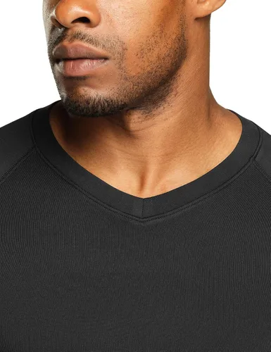 Vista 6 de TSLA - Camiseas térmicas de compresión de manga larga con cuello en V para hombre, ideales para usar como capa base para hacer ejercicio, correr